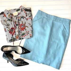 J. Crew Pencil Skirt in Sea Glass | size 6